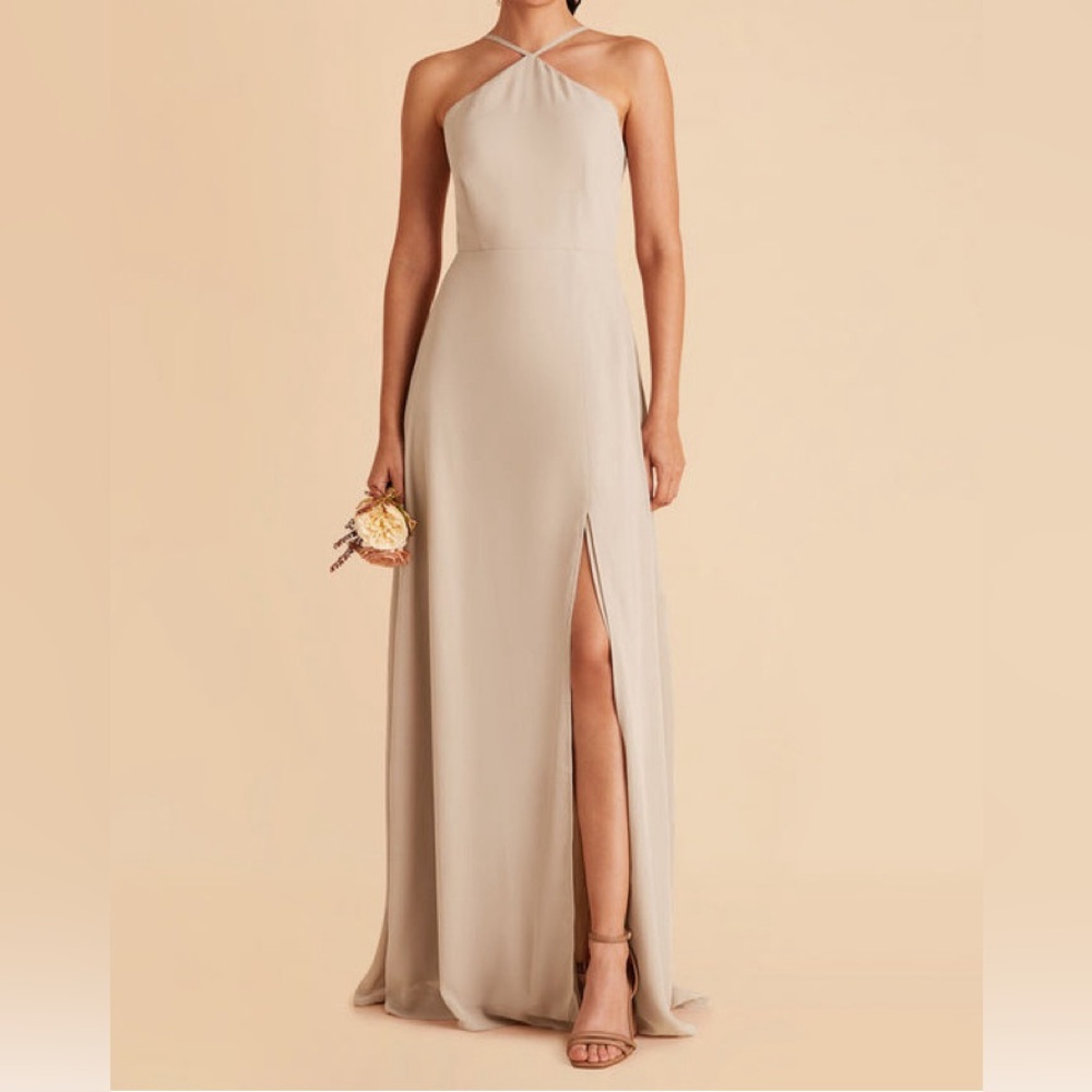 Juliet Chiffon Dress Neutral Champagne